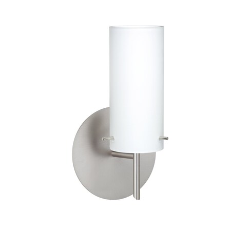 Besa Lighting Copa 3 Mini Sconce, Opal Matte, Satin Nickel Finish, 1x40W Halogen 1SW-440307-SN